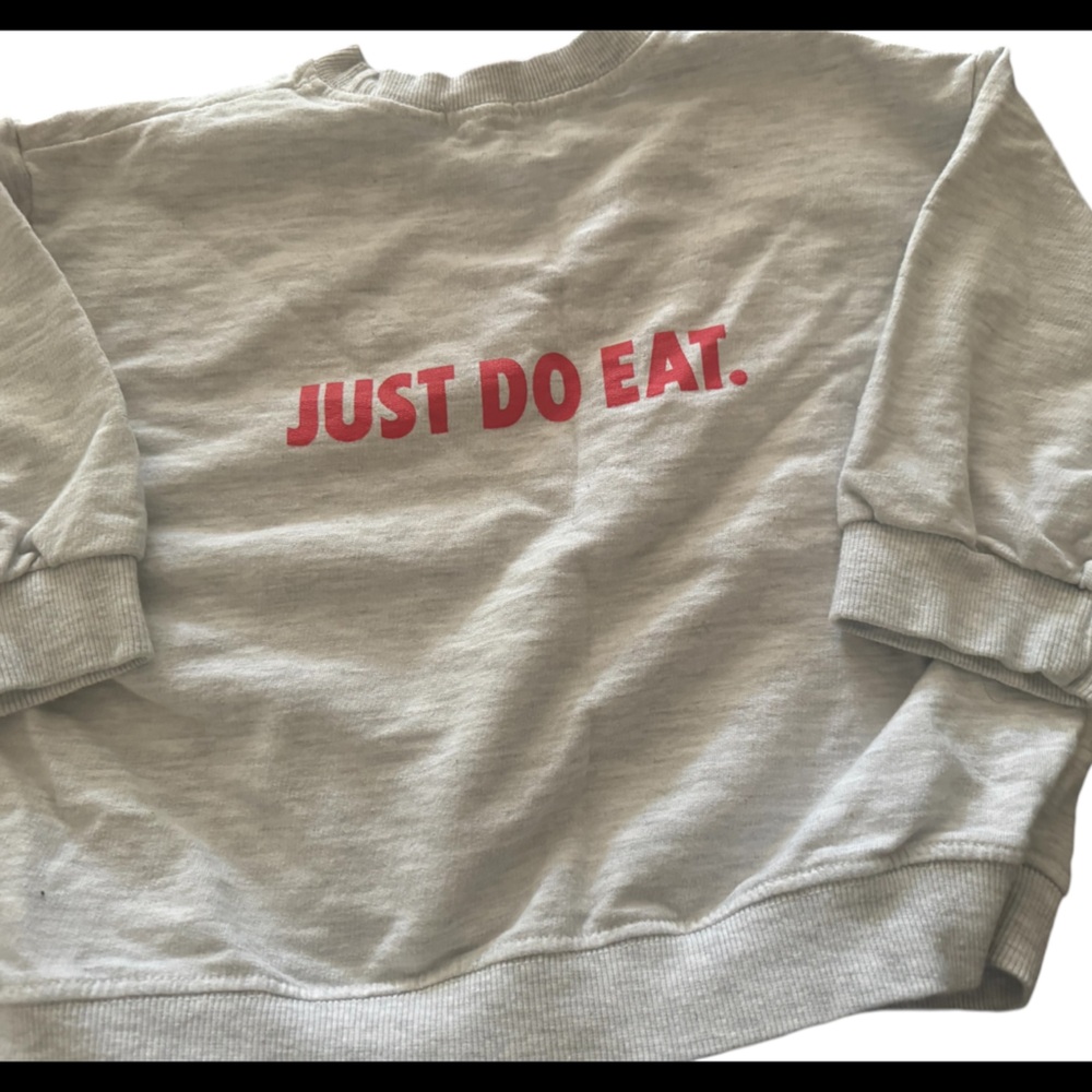 Gray Long Sleeve Kids Tee with Red Print